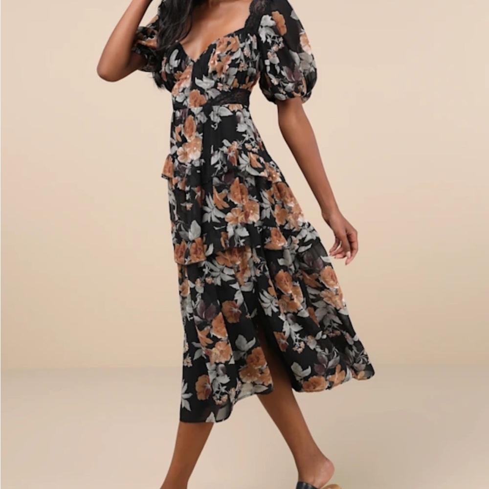 Floral Puff Sleeve Dress